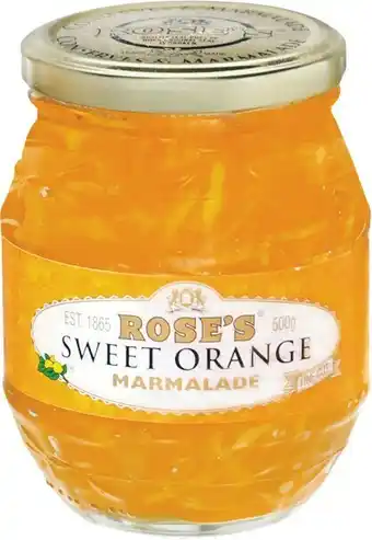 Woolworths Rose's Sweet Orange Marmalade Jam 500g offer