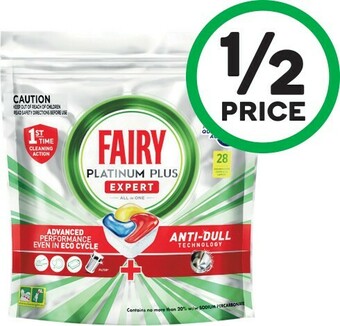 Woolworths Fairy Platinum Plus Dishwashing Tablets Pk 28 offer
