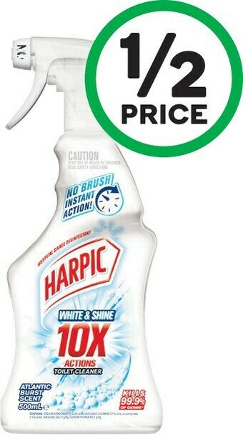 Woolworths Harpic White & Shine Toilet Cleaner Spray 500ml offer