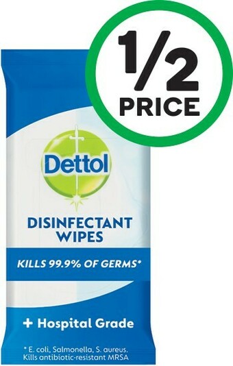 Woolworths Dettol Surface Disinfectant Wipes Pk 120 offer