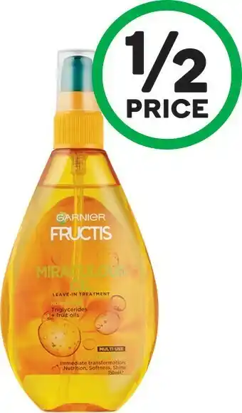 Woolworths Garnier Fructis Miraculous Oil 150ml offer