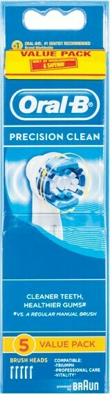Woolworths Oral-B Precision Clean Toothbrush Replacement Electric Heads Pk 5 offer