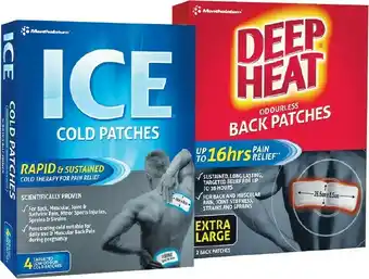 Woolworths Mentholatum Ice Cold Patches Pk 4 or Deep Heat Back Patches Pk 2 offer