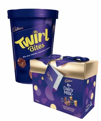 Coles Cadbury Bites Tub 300g or Gift Box 220g offer