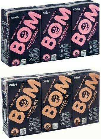 Coles Coles BOM Liquid Breakfast 3x250mL offer