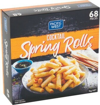 Coles Pacific West Frozen Cocktail Spring Rolls 1kg offer