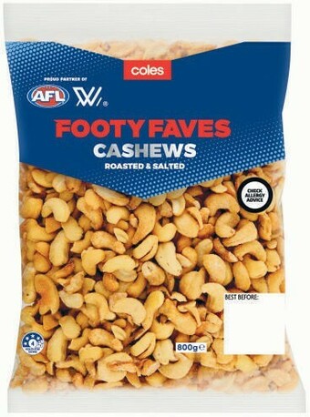 Coles Coles Roasted & Salted Cashews 800g Pack offer