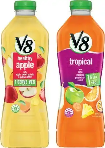 Coles Campbell’s V8 or Powerblend Juice 1.5 Litre offer