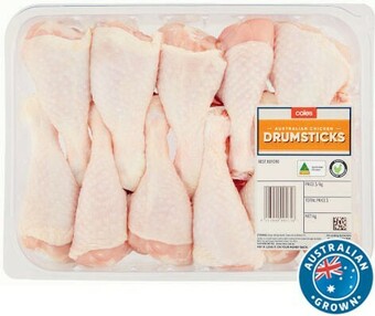Coles Coles RSPCA Approved Chicken Drumsticks Large Pack offer