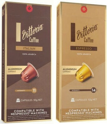 Coles Vittoria Nespresso Compatible Coffee Capsules Core Range 10 Pack offer