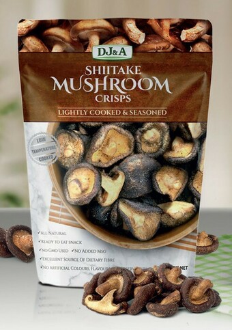 Coles DJ&A Shiitake Mushroom Crisps 65g offer