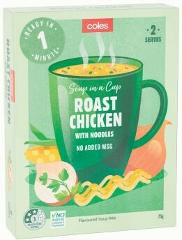 Coles Coles 2 Serve Soup 60g-75g offer