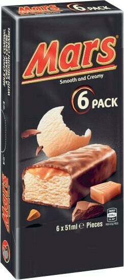 Coles Mars Ice Cream 6 Pack 306mL offer