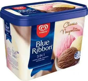 Coles Streets Blue Ribbon Neapolitan Tub 2 Litre offer