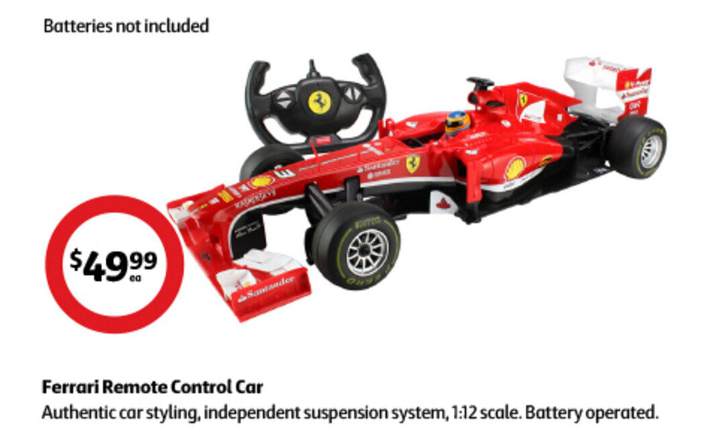 Ferrari Remote Control Car offer at Coles