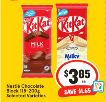 IGA Nestlé Chocolate Block 118-200g Selected Varieties offer
