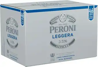 Coles Peroni Leggera Bottles 24x330mL offer