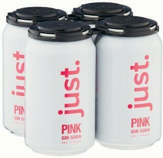 Coles Just Drinks Pink Gin Soda Cans 4x330mL offer