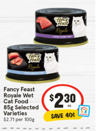 IGA Fancy Feast Royale Wet Cat Food 85g Selected Varieties offer