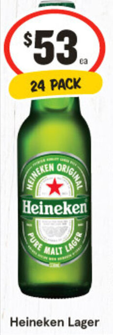 IGA Heineken Lager ' 24 PACK offer
