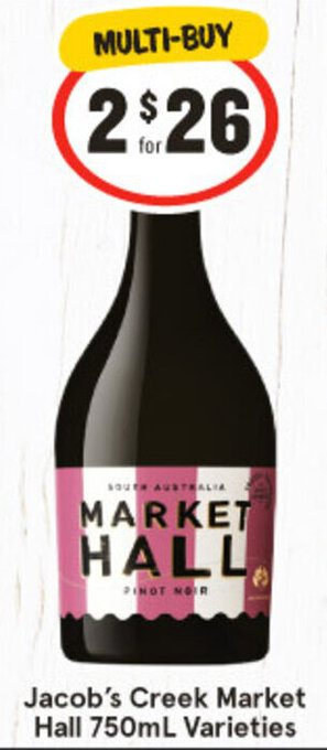 IGA Jacob's Creek Market Hall 750mL Varieties offer