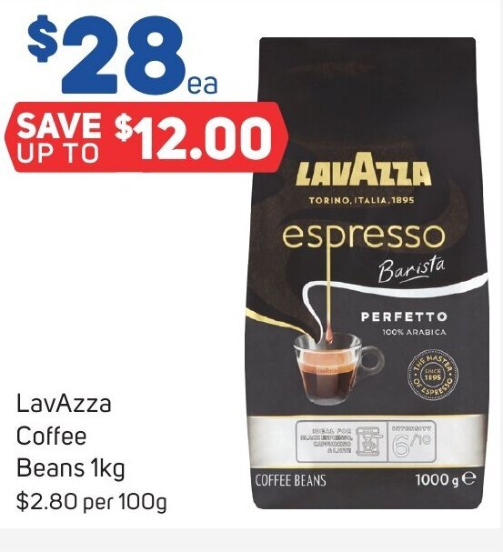 LavAzza Coffee Beans 1kg offer at Foodland
