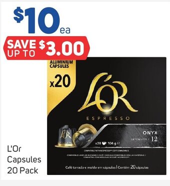 Foodland L'Or Capsules 20 Pack offer
