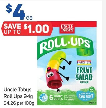 Foodland Uncle Tobys Roll Ups 94g offer