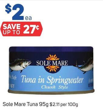 Foodland Sole Mare Tuna 95g offer
