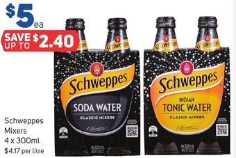 Foodland Schweppes Mixers 4 x 300ml offer