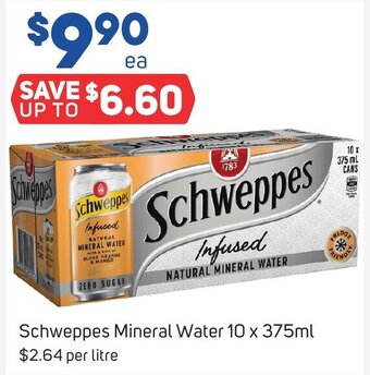 Foodland Schweppes Mineral Water 10 x 375ml offer