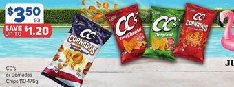 Foodland CC's or Cornados Chips 110-175g offer