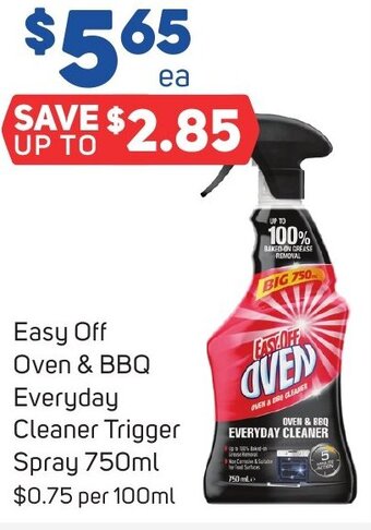 Foodland Easy Off Oven & BBQ Everyday Cleaner Trigger Spray 750ml offer