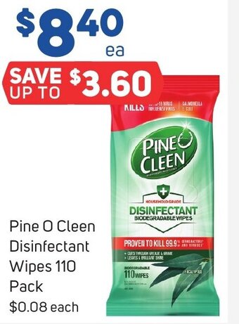 Foodland Pine O Cleen Disinfectant Wipes 110 Pack offer