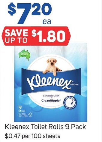 Foodland Kleenex Toilet Rolls 9 Pack offer