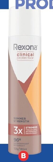 Foodland B. Rexona Clinical Protection Aerosol Deodorant 180ml offer