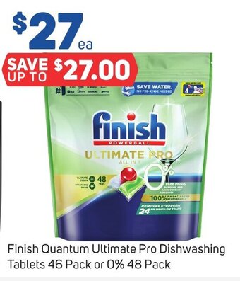 Foodland Finish Quantum Ultimate Pro Dishwashing Tablets 46 Pack or 0% 48 Pack offer
