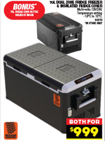 Autopro 70L DUAL ZONE FRIDGE FREEZER & UNSULATED FRIDGE COVER offer