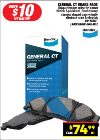 Autopro GENERAL CT BRAKE PADS offer
