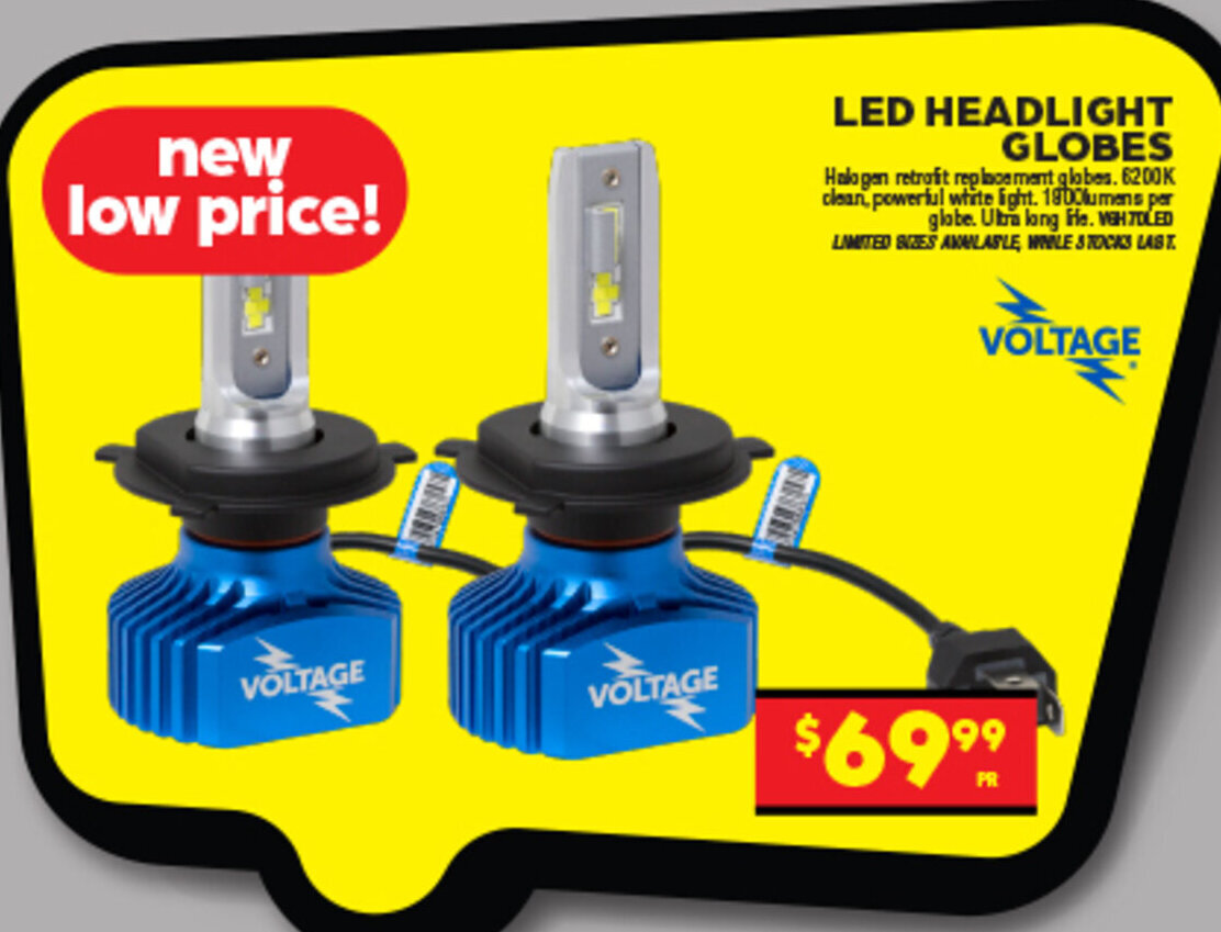 LED HEADLIGHTS GLOBES offer at Autopro