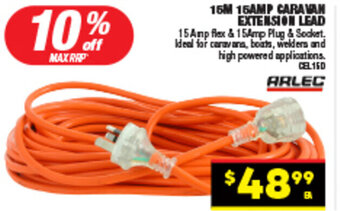Autopro 15M 15AMP CARAVAN EXTENSION LEAD offer