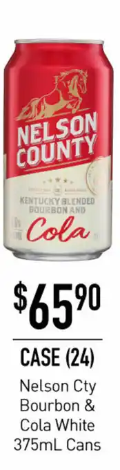 Dan Murphy's Nelson Cty Bourbon & Cola White 375mL Cans offer