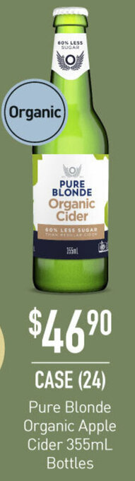 Dan Murphy's Pure Blonde Organic Apple Cider 355mL Bottles offer