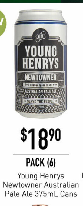 Young Henrys Newtowner Australian Pale Ale 375mL Cans