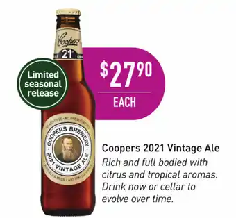 Dan Murphy's Coopers 2021 Vintage Ale offer