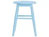 LivingStyles Olina Oak Timber Table Stool, Blue offer