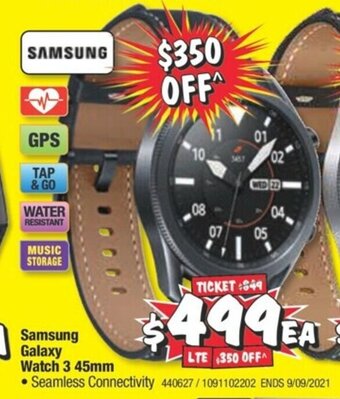 JB Hi-Fi Samsung Galaxy Watch 3 45mm LTE  - 440627 offer