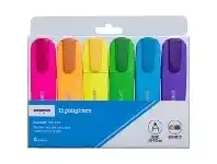 Officeworks J.Burrows Chisel Highlighters 6 Pack Assorted offer