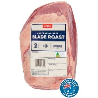 Coles Coles australian no added hormones beef blade roast offer