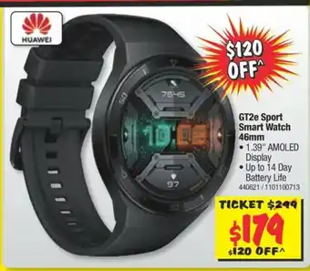 JB Hi-Fi Huawei - GT2e Sport Smart Watch 46mm offer